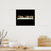 Laatste Supper da Vinci Jesus Fractal Painting Poster (Keuken)