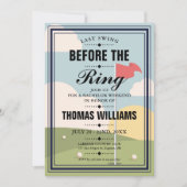 Laatste Swing Bachelor Golf Weekend Party Kaart (Voorkant)