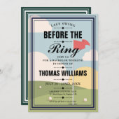 Laatste Swing Bachelor Golf Weekend Party Kaart (Voorkant / Achterkant)