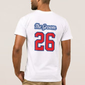 Laatste Swing Baseball Bachelor Groom T-shirt (Achterkant)