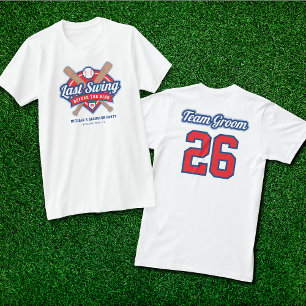 Laatste Swing Baseball Bachelor Team Groom T-shirt