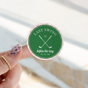 Laatste Swing Golf Bachelorette Ronde Sticker