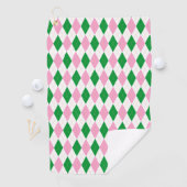 Laatste Swing Golf Bachelorette Roze Groen Golfhanddoek (Insitu)