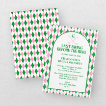 Laatste Swing Golf Bachelorette Roze Groen