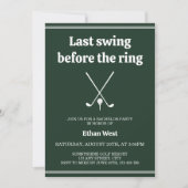 Laatste Swing Golf Stijlvol vrijgezellenfeest Kaart (Voorkant)
