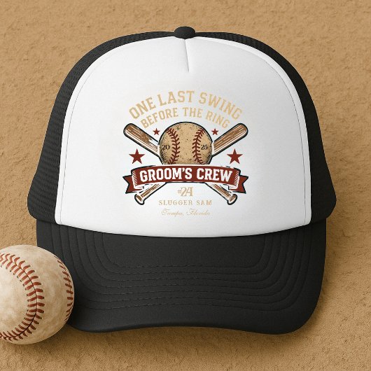 Laatste Swing Honkbal Bachelor Party Trucker Pet