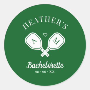 Laatste Swing Pickleball Bachelorette Ronde Sticker