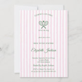 Laatste Swing Roze Groene Gestreepte Bruidsmeisjes Kaart (Voorkant)