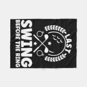 Laatste Swing Voor De Ring Bachelor Golf Fleece Deken (Voorkant (Horizontaal))