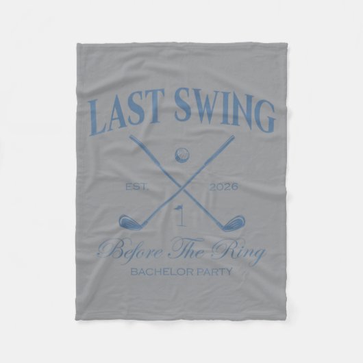 Laatste Swing Voor De Ring Bachelor Golfen Bruilof Fleece Deken (Voorkant)