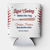 Laatste Swing voor de ring Baseball Bachelorette Blikjeskoeler (Voorkant)