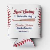 Laatste Swing voor de ring Baseball Bachelorette Blikjeskoeler (Achterkant)