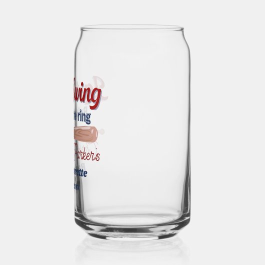 Laatste Swing voor de ring Baseball Bachelorette Blikvorm Glas (Links)