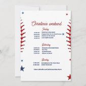 Laatste Swing voor de ring Baseball Bachelorette Kaart (Achterkant)