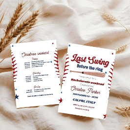 Laatste Swing voor de ring Baseball Bachelorette Kaart