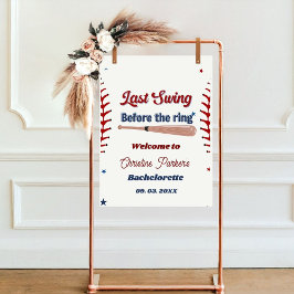 Laatste Swing voor de ring Baseball Bachelorette Poster