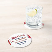Laatste Swing voor de ring Baseball Bachelorette Ronde Kartonnen Onderzetter (Insitu)