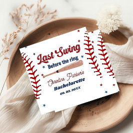 Laatste Swing voor de ring Baseball Bachelorette Servet