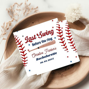 Laatste Swing voor de ring Baseball Bachelorette Servet
