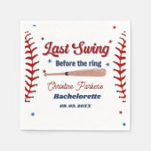 Laatste Swing voor de ring Baseball Bachelorette Servet (Voorkant)