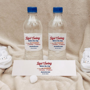 Laatste swing voor de ring Baseball Bachelorette Waterfles Etiket