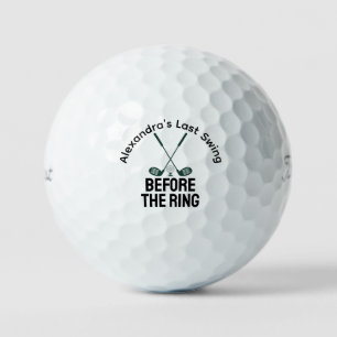 Laatste Swing Voor De Ring Bruidsfeest Golfballen