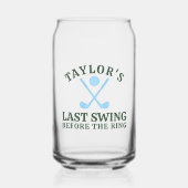 Laatste swing voor de Ring Golf Bachelor Blikvorm Glas (Voorkant)
