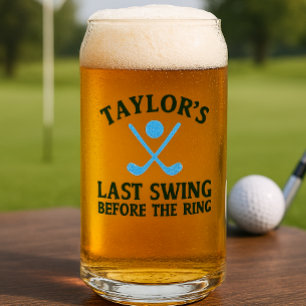 Laatste Swing Voor De Ring Golf Bachelor Blikvorm Glas