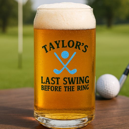 Laatste swing voor de Ring Golf Bachelor Blikvorm Glas