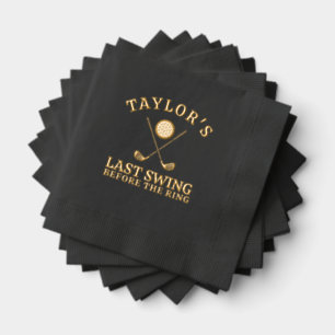 Laatste swing voor de Ring Golf Bachelor Folie Servetten