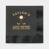 Laatste swing voor de Ring Golf Bachelor Folie Servetten (Voorkant)