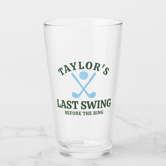 Laatste Swing Voor De Ring Golf Bachelor Glas (Voorkant)