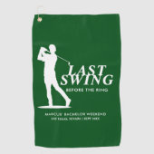 Laatste Swing voor de Ring Golf Bachelor Golfhanddoek (Voorkant)