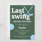 Laatste swing voor de Ring Golf Bachelor Kaart (Voorkant)