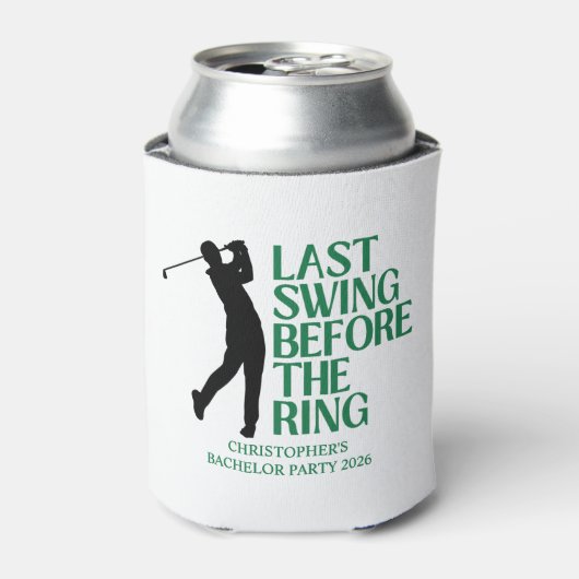 Laatste swing voor de Ring Golf Bachelor Party Blikjeskoeler (Blikje Voorkant)