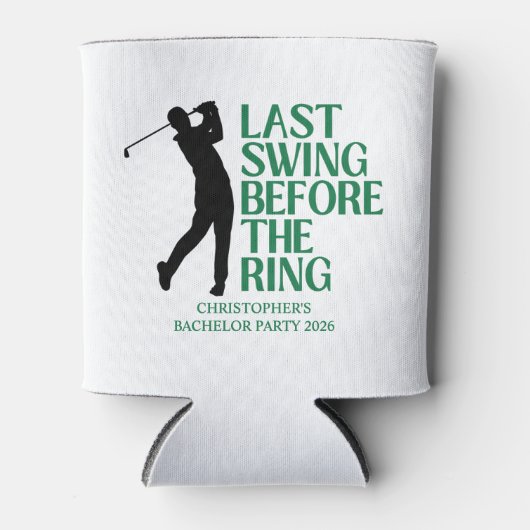 Laatste swing voor de Ring Golf Bachelor Party Blikjeskoeler (Voorkant)