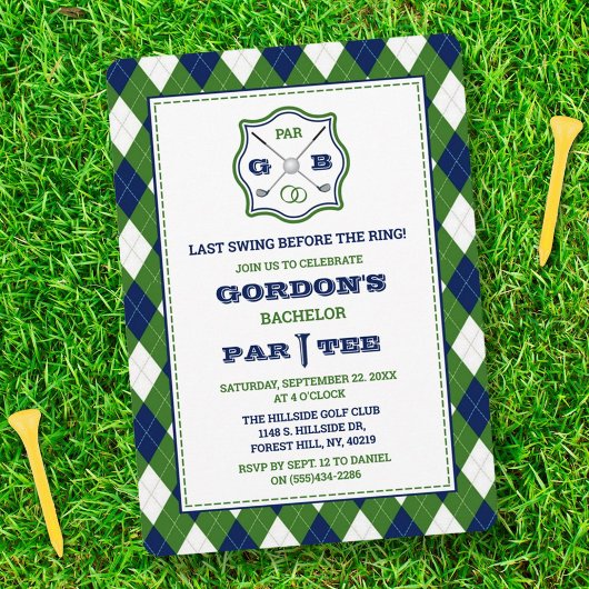 Laatste Swing Voor De Ring Golf Bachelor Party Kaart