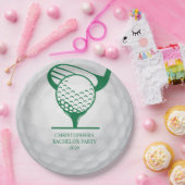 Laatste swing voor de Ring Golf Bachelor Party Papieren Bordje (Feest)