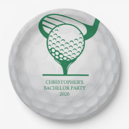 Laatste swing voor de Ring Golf Bachelor Party Papieren Bordje
