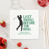 Laatste swing voor de Ring Golf Bachelor Party Servet (Insitu)