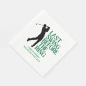 Laatste swing voor de Ring Golf Bachelor Party Servet (Hoek)