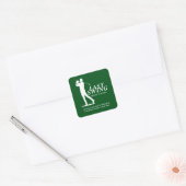 Laatste Swing voor de Ring Golf Bachelor Vierkante Sticker (Envelop)