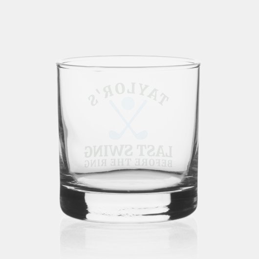 Laatste swing voor de Ring Golf Bachelor Whisky Glas (Achterkant)
