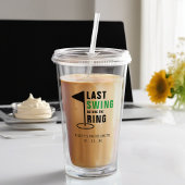 Laatste Swing Voor de Ring Golf Bachelorette Feest Acryl Drinkbeker