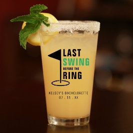 Laatste Swing Voor de Ring Golf Bachelorette Feest Glas