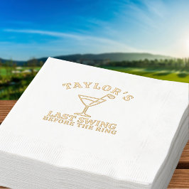 Laatste swing voor de ring golf bachelorette folie servetten