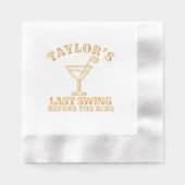 Laatste swing voor de ring golf bachelorette folie servetten (Voorkant)