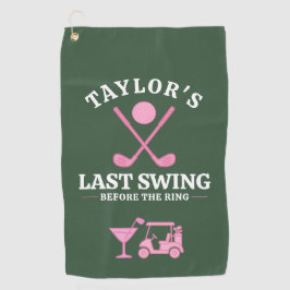 Laatste swing voor de ring golf bachelorette golfhanddoek