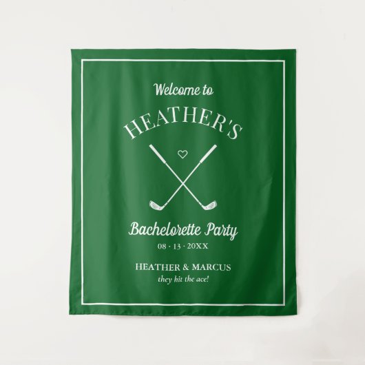 Laatste Swing Voor de Ring Golf Bachelorette Wandkleed (Voorkant)