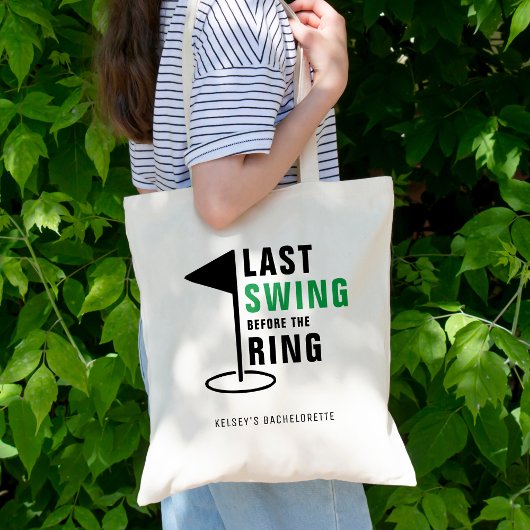 Laatste Swing Voor de Ring Golf Meidenavond Tote Bag